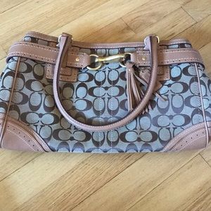 COACH #10508  Hamptons Signature Tote Carryall Bag